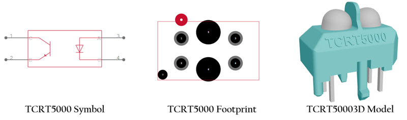 TCRT5000 IR Sensor CAD Models