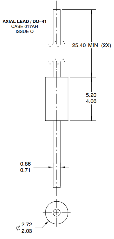 1N4733A Mechanical Dimensions