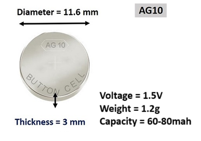 AG10 Battery Size