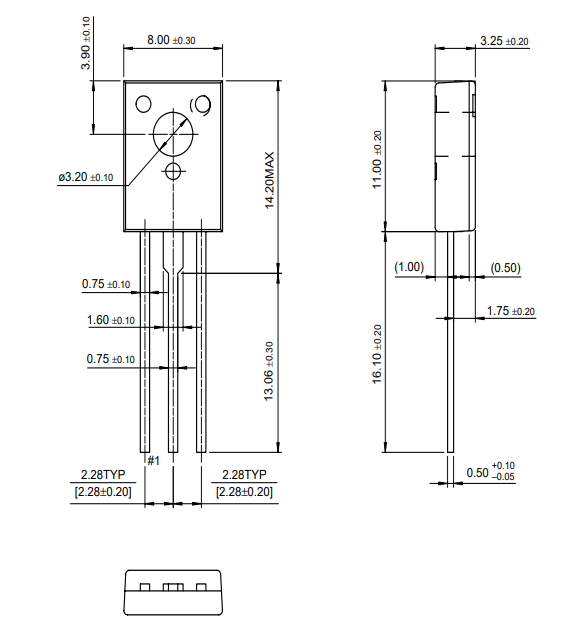 BD139 Mechanical Dimensions
