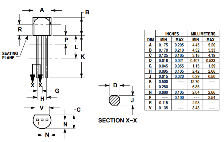 BC490 packaging dimensions