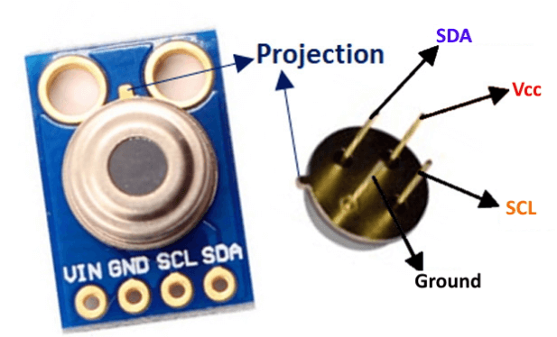 MLX90614 Sensor Pinout Details