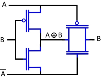 Figure 4. XOR Gate with Transistors