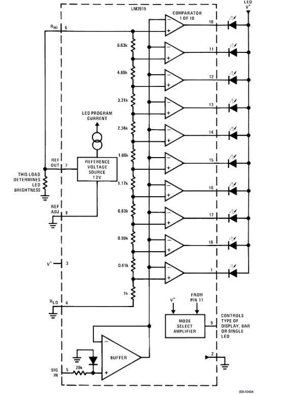 LM3915 Block Diagram