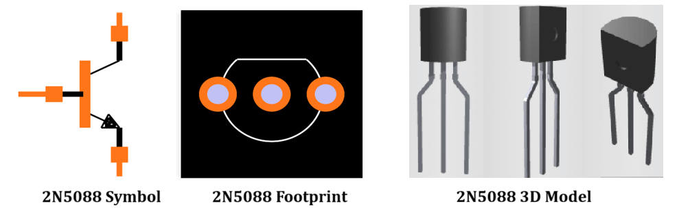 2N5088 Transistor CAD Models