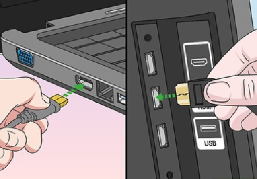 Connecting an HDMI Cable from a Laptop to a TV