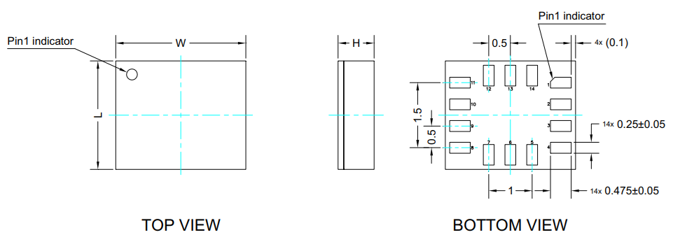 LSM6DSL Mechanical Dimensions