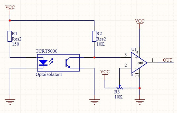TCRT5000 IR Sensor Working in Circuit