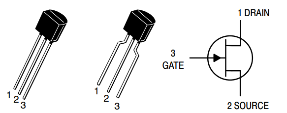 2N5457 JFET Pinout Configuration