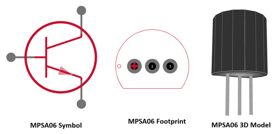 MPSA06 Transistor CAD Models
