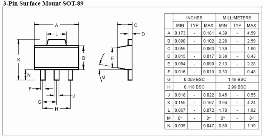 AMC7135 Mechanical Dimensions
