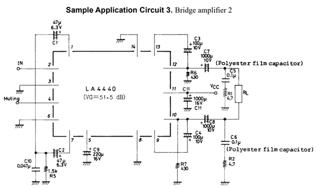Application Circuit – Bridge Amplifier 1