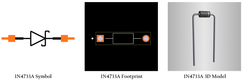 1N4733A Diode CAD Models