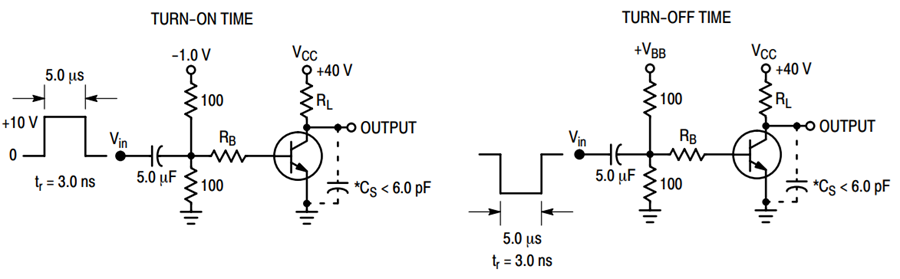 BC490 Switching Time Test Circuits