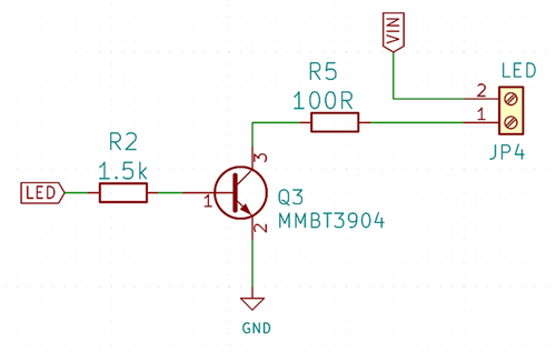 Using MMBT3904 as a Low-Side LED Switch