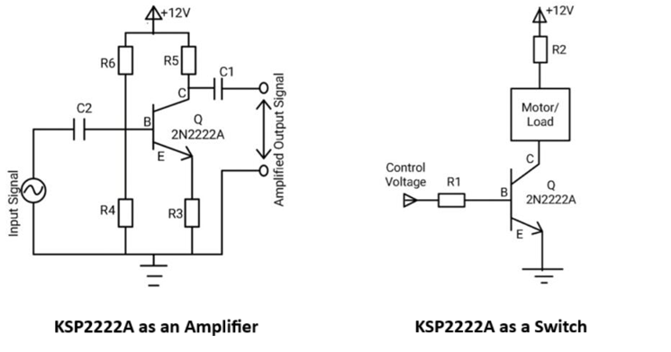 KSP2222A Transistor Working Circuit